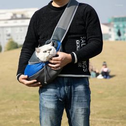 Dog Carrier Pet Carried Bag Single Cross-body Travel Portable One Shoulder Messenger Breathable Mesh Out
