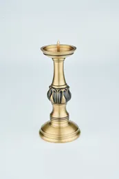 Candle Holders Brass Lotus Candlestick Holder Pedestal Chinese Household Lighting Supplies Buttered Lamp