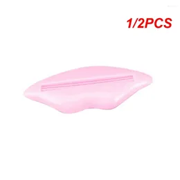 Bath Accessory Set 1/2PCS Presser Red Simple To Use Two-color Optional Novel Shape Preferred Material Household Products Toothpaste Holder