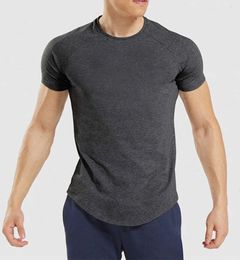 LL Outdoor Men's Tee Shirt Mens Yoga Outfit Quick Dry Sweat-wicking Sport Short Top Male Short Sleeve For Fitness 007