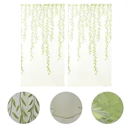 Curtain Salix Leaf Pattern Window Drapes Curtains Voile Tulle For Living Room Bedroom Balcony 78 X 39 Inch (