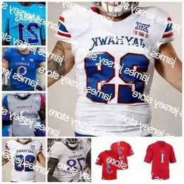 Nik1 Football Kansas Jayhawks Football Jersey NCAA 48 Gale Sayers 9 Carter Stanley 1 Pooka Williams Jr.0 Velton Gardner 17 Jason Bean High 7