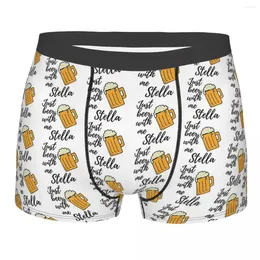 Underpants Man Beer Pattern Underwear Just Beers With Me Novelty Boxer Shorts Panties Homme Breathable
