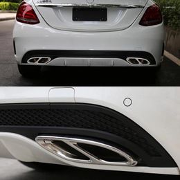 Interior Accessories Car Exhaust Pipe Tail Cover Trim For Mercedes Benz E-Class W213 W205 GLC C A Class A180 A200 W176 2024 AMG