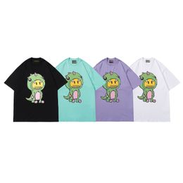 DREW smiley little dinosaur round neck short sleeve Bieber with the same European and American high street fashion brand niche T-shirt male and female lovers luly