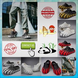 Designer Casual Platform Half pack slippers summer sliders men women Graffiti Bone White slides slip wear resistant memory soft thick cushion slipper