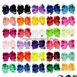 30 Colours 6 Inch Girl Hair Bows Candy Colour Barrettes Design Hairs Bowknot Children Girls Clips 13.5G Beautif Accessory Drop Deliver Dhk8I