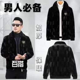 Mink Coat Mens Jacket Designer Whole Gold Fur Imitation Leather Haining Winter GAES