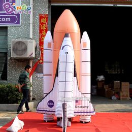 wholesale Outdoor 3m 10ft Giant Advertising Inflatable Areospace Models Blow Up Space Flight Aeroplane Models Balloons For Decoration With Air Blower 3M Toys Sports