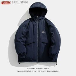 Men's Down Parkas 2022 Mans Clothes Cargo Jackets Men Winter New Waterproof Parkas Thick Warm Casual Big Pocket Hooded Jacket Women Heavy Coats Q240202