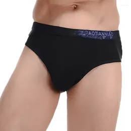 Underpants L-5XL Soft Modal Briefs Breathable Panties Mid Waist Solid Boxer Shorts Mens Plus Size Underwear Print Male Intimates