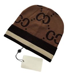 Designer beanie winter hat mens cap trendy warm hat winter new knitted wool hat luxury knitted hat W-7