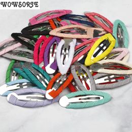 Hair Accessories 30pcs Ribbon Band Foldover Hairclip Boutique Snap Clips Fashion Hairpin Hairclips Bows Diy Headwear