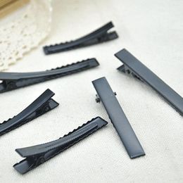 Hair Clips 50 MaBlack Metal Pinch Alligator 40mm With Teeth Bows