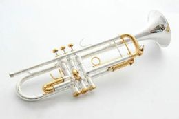 Yeni LT180'ler 72 BB Trompet Aletleri Yüzey Altın Gümüş Kaplama Pirinç Bb Trompeta Profesyonel Müzik Aleti