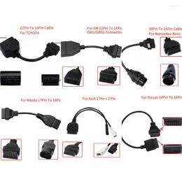 Latest Adapter For Toyota/Audi/GM/Mazda/Nissan/BENZ 38/22/14/12/17Pin To OBD2 16Pin Connector OBDII Female Repair Cable