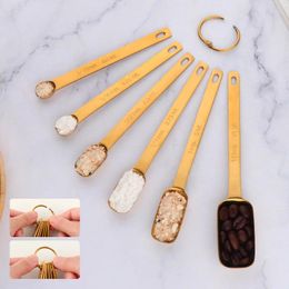 Measuring Tools 6Pcs Baking Stainless Steel Spoon Set Coffee Cake Cup Cooking Teaspoon Kitchen Utensils