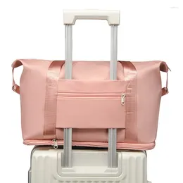 Duffel Bags Fashion Portable Large Capacity Outside Travel Bag Foldable Medium Size Luggage Female Short Distance Storage
