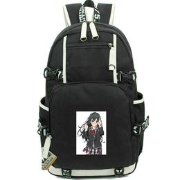 Yukinoshita Yukino backpack Oregairu daypack Hikigaya Hachiman Anime school bag Cartoon Print rucksack Casual schoolbag Computer day pack