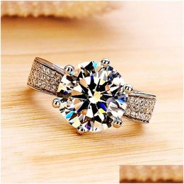 Wedding Rings Caoshi Exquisite Design Proposal Ring For Women Classic Style Bands Elegant Temperament Lady Engagement Accessories Gif Dhdu3