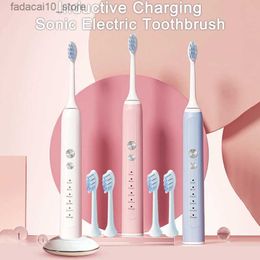 Toothbrush Dental Electric Brushes Ultrasonic 5th Gear Induction Charging Toothbrushes Timing IPX7 Waterproof Teeth Brush with Storage Box Q240202