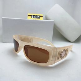 107Men Women Sunglasses Wrap Rectangle Shape 67mm fashion Sunglasses UV400 Sun Shades Eyewear Vintage Oval Sun Glasses Simple For Mountaineering Fishing