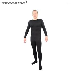 Jumpsuit Leotard Costume Stretchy Full Body Footed Skin Suit Mens Unitard Lycra Spandex Bodysuit Zentai Catsuit Hoodless1252i