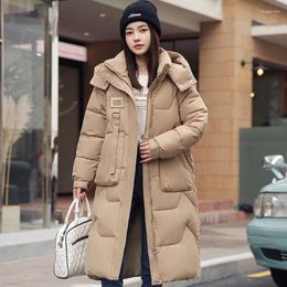 Women's Trench Coats Casual Fashion 2024 Female Winter Parkas For Women Hooded Long Thick Parka Padded Jacket Feminine Clothes