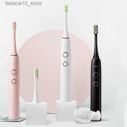 Toothbrush Adult and ren Universal Smart Electric Toothbrush Sonic Vibration Cleaning Comfortable Soft Fur 3-Gear Adjustable IPX7 Wate Q240202