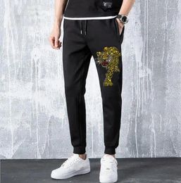 Men's Pants Men Slim Fit Sport Mens Pant Homme Fashion Rhinestones