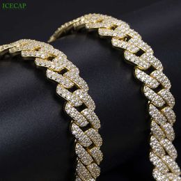 Icecap 2024 New Fashion Jewellery Hip Hop S925 Silver Three Colours Cuban Link Chain Ice Out Vvs Diamond Moissanite Chain Necklace