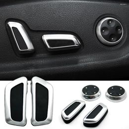 Interior Accessories 6Pcs ABS Car Seat Adjustment Button Switch Cover Knob Trim Decoration For Audi A3 A4 B8 A5 A6 C6 C7 A7 Q3 Q5