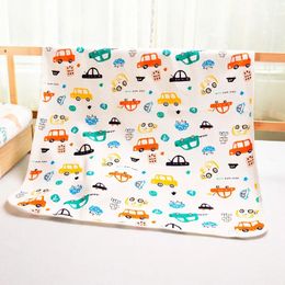 50*70CM Medium Size born Items Reusable Cartoon Baby Changer Waterproof Mattress Cotton Diaper Changing Mat Bamboo Urine Pad 240130