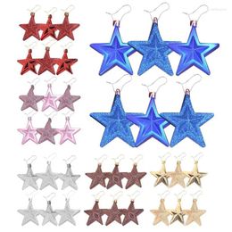 Party Decoration Christmas Balls Ornaments Shatterproof Tree Hangings Reusable Pentagram Baubles Set For Holiday Home