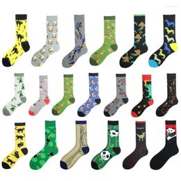 Men's Socks 58 Colours Fashion Comfortable Animal Cats Dogs Panda Adult Street Skateboard Male Funny Gifts Sox