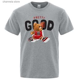 Men's T-Shirts Champ 23 Teddy Bear With Pretty Good Shooting T-Shirts Men Fashion Breathable Tshirt Loose Summer Tee Clothes Cotton Mens Tops T240202