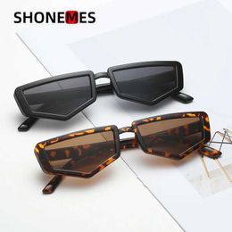 Sunglasses ShoneMes Polygonal Sunglasses Retro Diamond Womens Sunshade Umbrella Hip Hop Cone Outdoor UV400 Unisex J240202