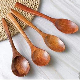 Spoons Wooden Spoon Bamboo Kitchen Cooking Utensil Tool Soup Teaspoon Catering For Cucharas Dinner Talheres