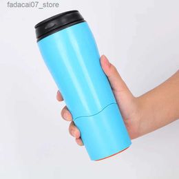 Mugs Hot Sale Suction Cup Magic Tumbler Portable Anti-hot 600ml Stainless Steel Coffee Mug Thermos Cup coffee car thermos bottle Q240202
