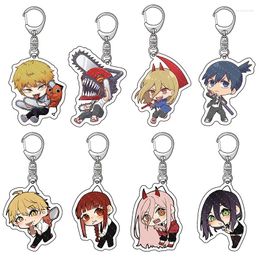 Keychains Adorkable Anime Manga Chainsaw Man Figures Keychain Fashion Acrylic Pochita Power Makima Denji Cute Pendant Key Chain Bag Charm