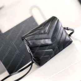 cross body loulou bag designer handbags women clutch purses black leather shoulder bag lou bag purse with original box date code c208J