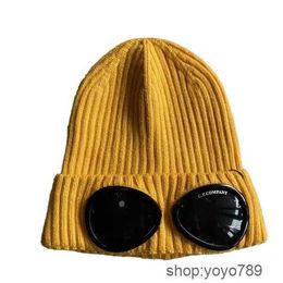 Beanie/skull Caps Stones Island Mens Designer Ribbed Knit Lens Hats Womens Extra Fine Merino Wool Goggle Beanie Official Website Version 15 0AC2