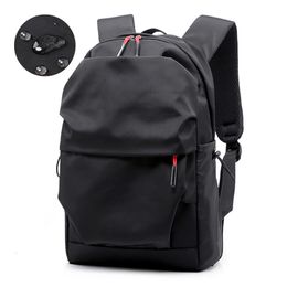 Multi functional computer waterproof backpack mens luxury student backpack casual pleated backpack 15.6-inch notebook bag 240202