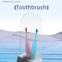 Toothbrush Portable Rechargeable Electric Ultra-Hygienic Sonic Toothbrush Care with Silicone PBT Polymer Bristles Replaceable Brush Head Q240202
