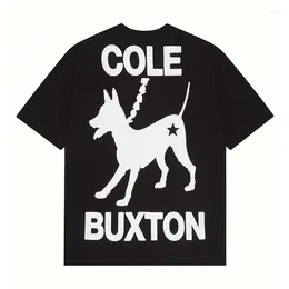 Herren T-Shirts Männer Frauen Schwarz Weiß Haustier Hund Print Cole Buxton T-Shirt Übergroßes T-Shirt Top Streetwear Shirt mit Tags