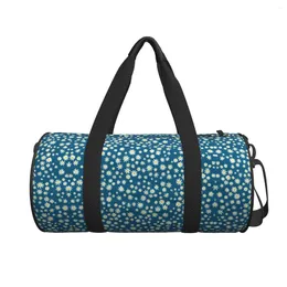 Duffel Bags Daisies Travel Bag Flowers Spring Yoga Gym Male Female Printed Large Capacity Novelty Sports Fitness BagsWaterproof Handbags