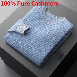 Men's Sweaters Arrival Fashion High Quality Autumn Winter Pure Cashmere Double Line Thickened Casual Sweater Soft Size SMLXL2XL