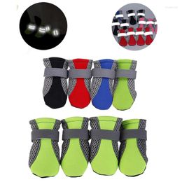 Dog Apparel Reflective Breathable Puppy Shoes Anti-slip Pet Boots Paw Protector Straps Chihuahua Outdoor Soft Bottom Shoe