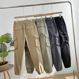 Pants 2023 High Version Badge Spring Summer New Belt Leggings Cargo Pants High Street Casual Leggings Trend