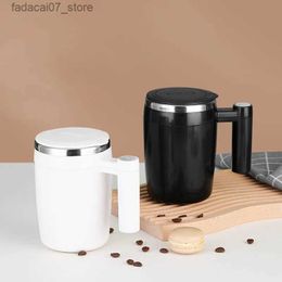 Mugs Self Stirring Mug Coffee Cup Rechargeable Automatic Stirring Cup Stainless Steel Cup Coffee Milk Mixer Stir Cup Water Bottle Q240202